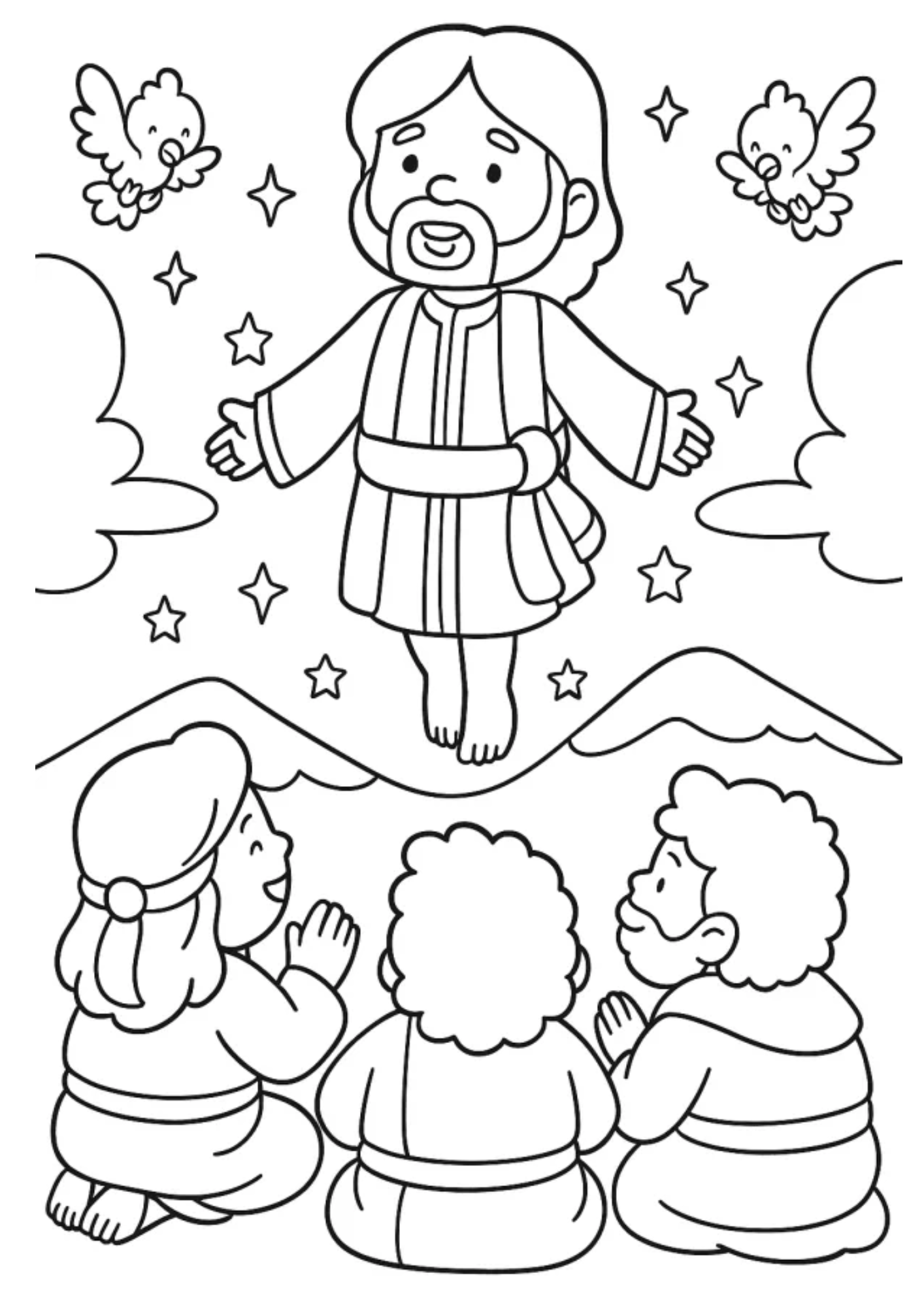 Lámina para colorear de Jesús