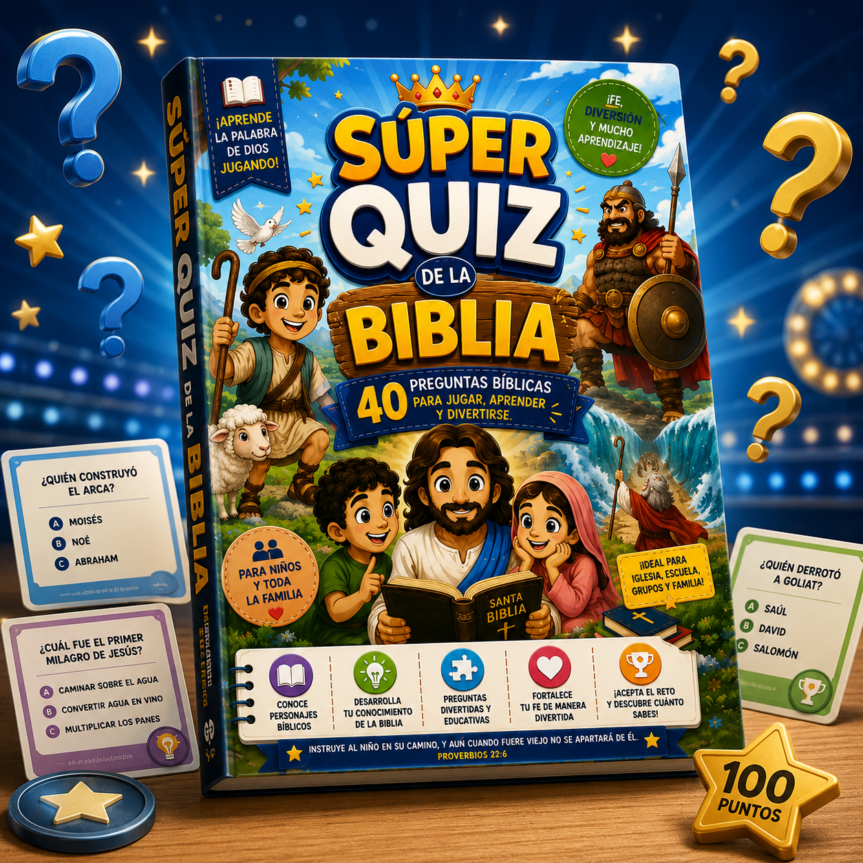 Portada del Súper Quiz de la Biblia