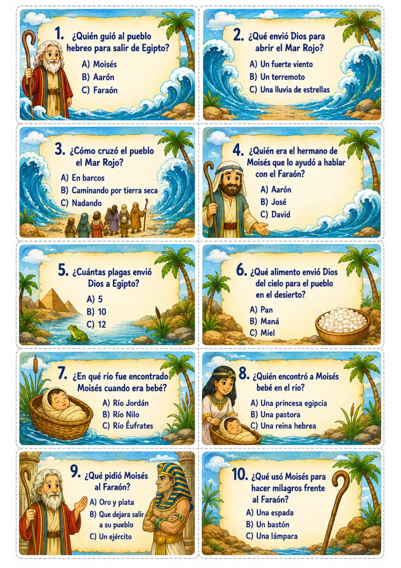 Cartas de preguntas del Éxodo